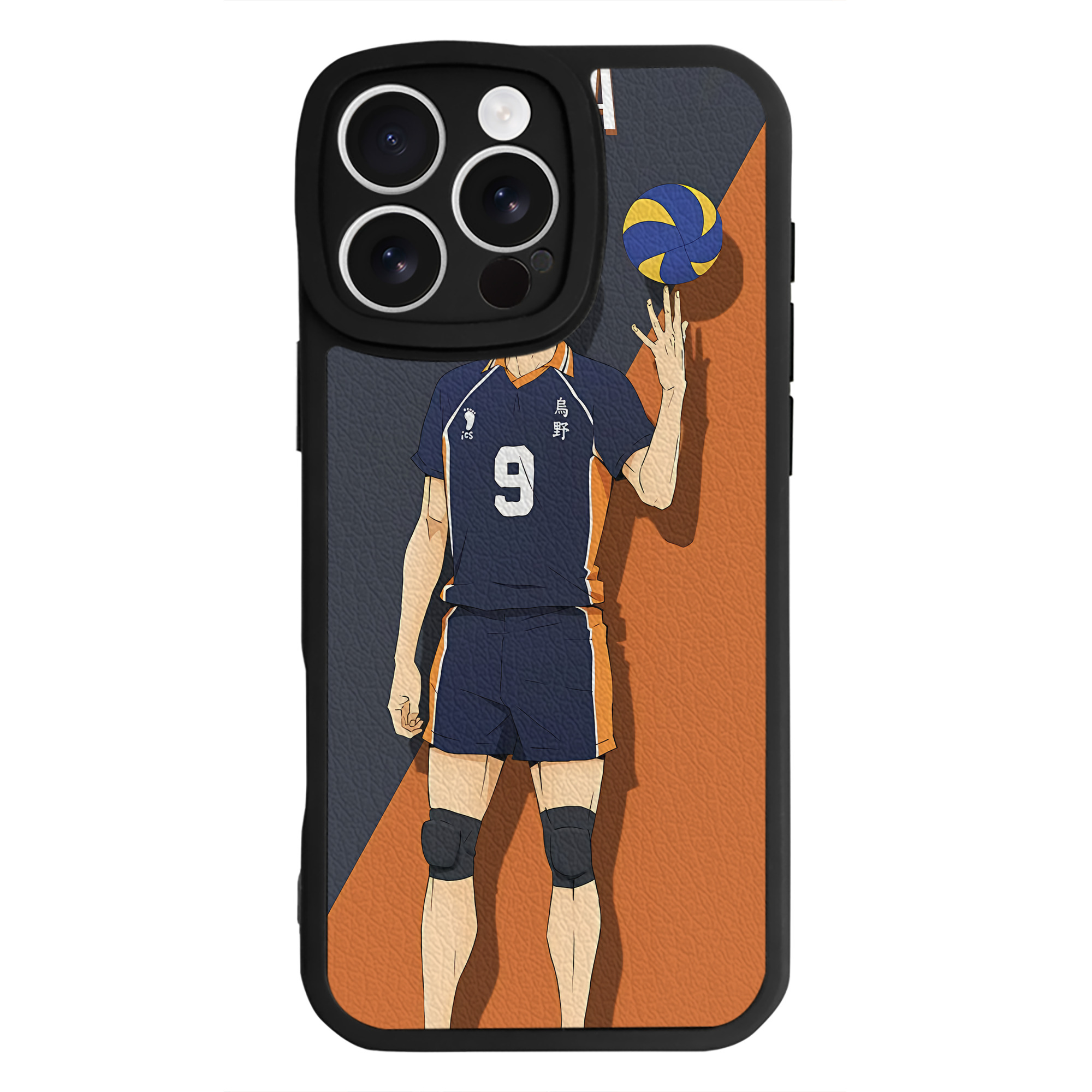 （画像用） ハイキュー!! Haikyu!! 【iPhone 16シリーズ対応】シリコンスマホケース（レザー調） 材質：シリコン